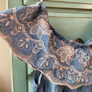 Off the Shoulder Embroidered Dress